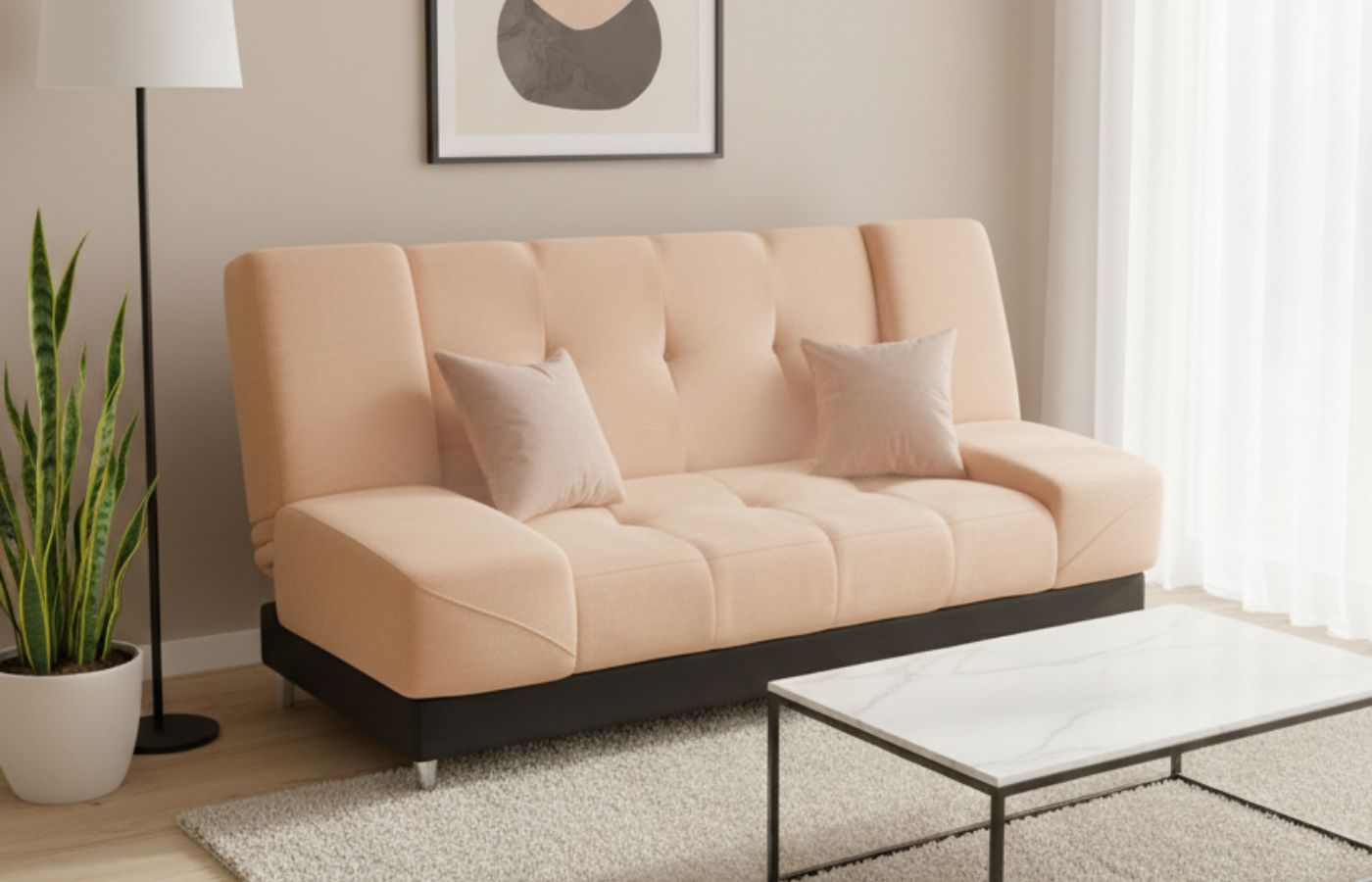 Sofa Bed Premium Light Brown _ 1.800k