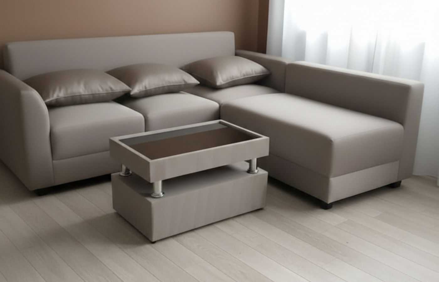 Sofa L Putus Coklat _ 2.500k